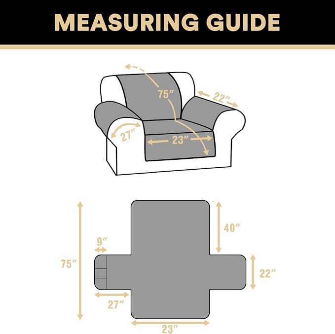 PrinceDeco 100% Waterproof Chair Sofa Slipcover for Living Room Water Resistant Couch Cover Furniture Protector Cover with Elastic Straps for Pets Kids Children Dog Cat(Chair 23", Lily Pad) - Image 6