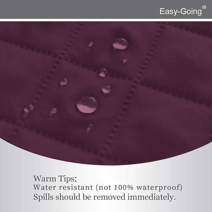 Easy-Going Reversible Couch Cover, Recliner 22 in, Wine/Beige | Machine Washable Slipcover For Dogs, Water Resistant Furniture Mat For Living Room, Non-Slip Sofa Cover, Pet Friendly - Image 4