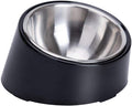 SUPERDESIGN Anti-Vomiting 15° Slanted Pet Bowl, M/1 Cup, Black | 15° Tilted, Anti-Vomit & Neck Relief, Non-Slip Base, Detachable Stainless Steel Liner, Dishwasher Safe, for Cats & Dogs by SUPERDESIGN