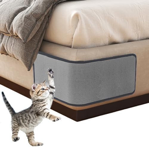 HAOZAIKEJI Cat Scratcher Mat Sofa Protector Natural Sisal Cat Scratching Mat Cat Scratch Couch Cover Heavy Duty Couch Guard Scratch Pad for Grinding Claws Protecting Furniture (Thicken Gray Long) by Unknown
