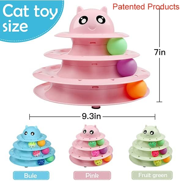 UPSKY 20 PCS Cat Toys Set with Teaser, Mice, Spring, and Various Ball Toys | Puzzle Kitten Toys, Sturdy Structure, Detachable Design, Easy to Assemble, Anti-Slip, Reduces Boredom for Indoor Cats - Image 2