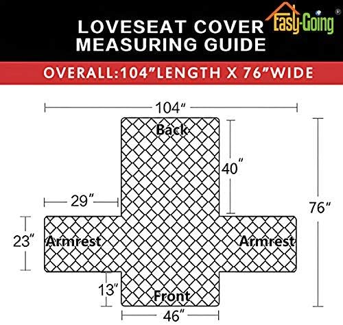 Easy-Going Reversible Couch Cover, 2 Cushion Sofa, Loveseat, Taupe/Ivory | Machine Washable Slipcover For Dogs, Water Resistant Furniture Mat For Living Room, Non-Slip Sofa Cover, Pet Friendly - Image 7