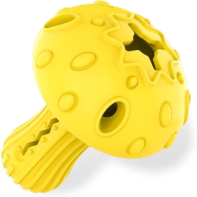 SCHITEC Dog Chew Toy for Large & Medium Dogs, Rubber Treat Dispensing Toy for Aggressive Chewers, Interactive Slow Feeder Tough Puzzle Toys Teeth Cleaning by SCHITEC