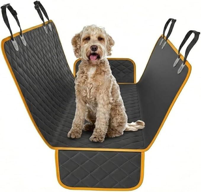 Active Pets Orange XL Dog Car Hammock Back Seat Cover, Waterproof Backseat Cover Protector for Truck Bench Rear of Sedans or SUVs, Essential Pet Supplies Vacuum or Wipe Clean, Machine Washable by ActivePets