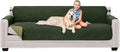 Sofa Shield® Couch Jumbo Sofa Slip Cover with Strap, Hunter Green Sage | Reversible Furniture Protector, Stain and Tear Resistant Cushion Cover, Machine Washable Slipcover for Pets, Cats 70 inch by SofaShield
