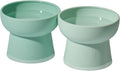 Necoichi BPA-Free Plastic Elevated Cat Water Bowls, 2-Pack (Ocean Mist) by NECOICHI