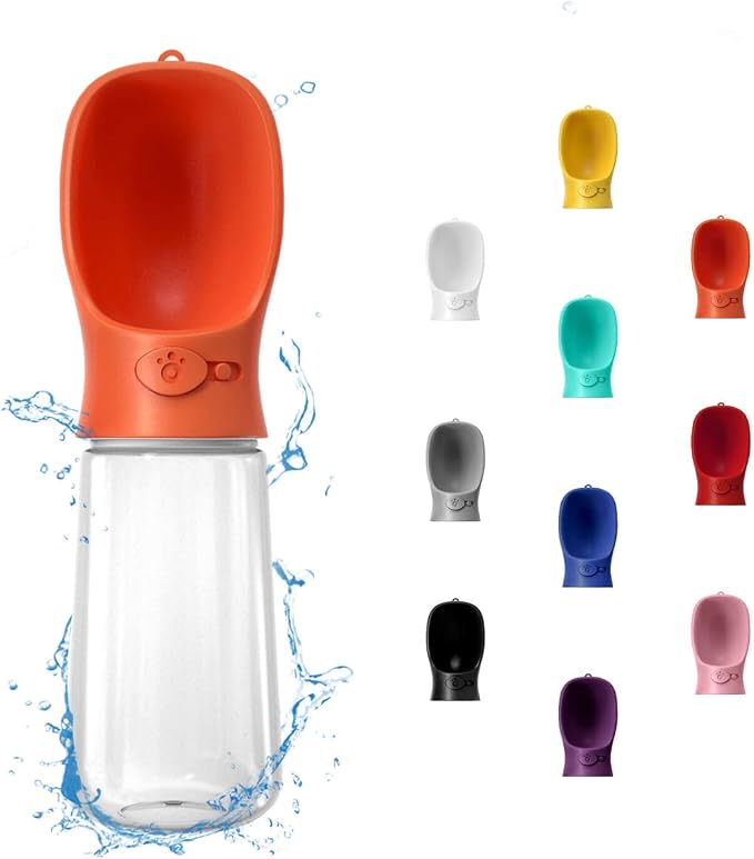 WePet Portable Dog Water Bottle, 19 OZ, Leak Proof Puppy Water Dispenser with Drinking Feeder for Pets Outdoor Walking, Hiking, Travel, Food Grade Plastic by WePet