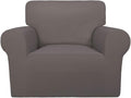 PureFit Super Stretch Chair Covers Fleece Couch Covers for Sofa Taupe | 1-Piece Spandex Couch Cover Soft Couch Protector, Sofa Cover Washable with Non Skid Foam and Elastic Bottom for Kids, Dogs by PureFit
