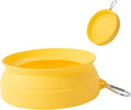 SLSON Spill Proof Dog Water Bowl for Cars,Collapsible No Splash Dog Travel Bowls Integrated Molding Portable Pet Bowl for Road Trip Truck,RV,SUV,Boat Accessories (Yellow) by SLSON