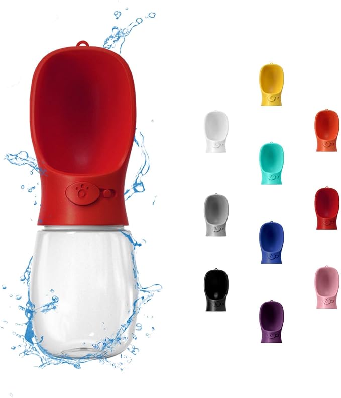 WePet Portable Dog Water Bottle, 12 OZ, Leak Proof Puppy Water Dispenser with Drinking Feeder for Pets Outdoor Walking, Hiking, Travel, Food Grade Plastic by WePet