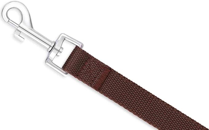 AMAGOOD 6 FT Puppy/ Dog Leash, Strong and Durable Traditional Style Leash with Easy to Use Collar Hook, Great for Small, Medium and Large Dogs (3/4 in x 6 ft(Pack of 1), Brown) - Image 4