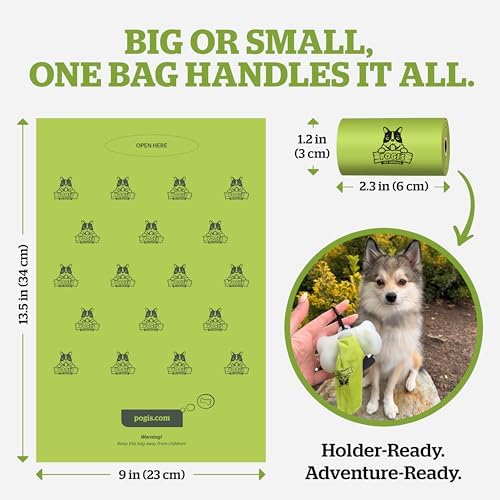 Pogi's Dog Poop Bag Dispenser with Metal Carabiner Clip - Includes 15 Pogi's Poop Bags for Dogs (Pack of 3) - Image 4
