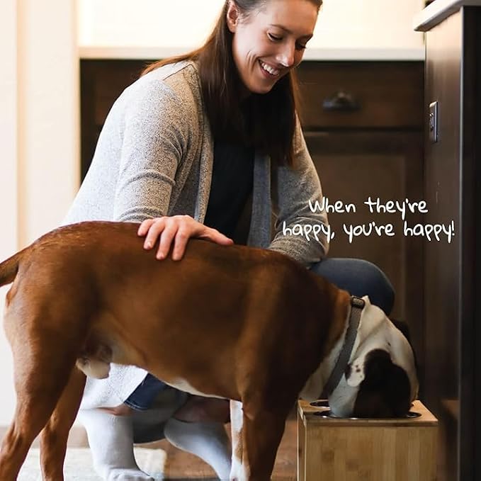Pawfect Pets Elevated Dog Bowl Stand- 7" Raised Pet Feeder for Medium Dogs with Four Stainless Steel Bowls. - Image 8