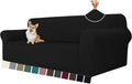 MAXIJIN Stretch Oversized Couch Covers for 3 Cushion Couch (91"-110"), 1-Piece Large Sofa Cover Slipcover Furniture Protector for Kids,Dogs (Extra Large, Diamond Pattern Black) by MAXIJIN