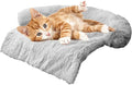 Calming Dogs/Cats Bed Mats, Dog Pad Washable Removable Couch Cover, Plush Long Fur Mat for Pets, Waterproof Lining, Perfect for Small, Medium and Large Dogs and Cats (Light Gray, 31"x23") by Tinaco