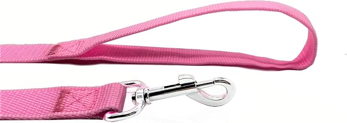 Nylon Dog Leash 4 Ft 5 Feet 6 Foot Long, Walking Training Dog Leashes for Medium Large Dogs, 1 Inch Wide (3/4" X 6 ft, Pink) - Image 4