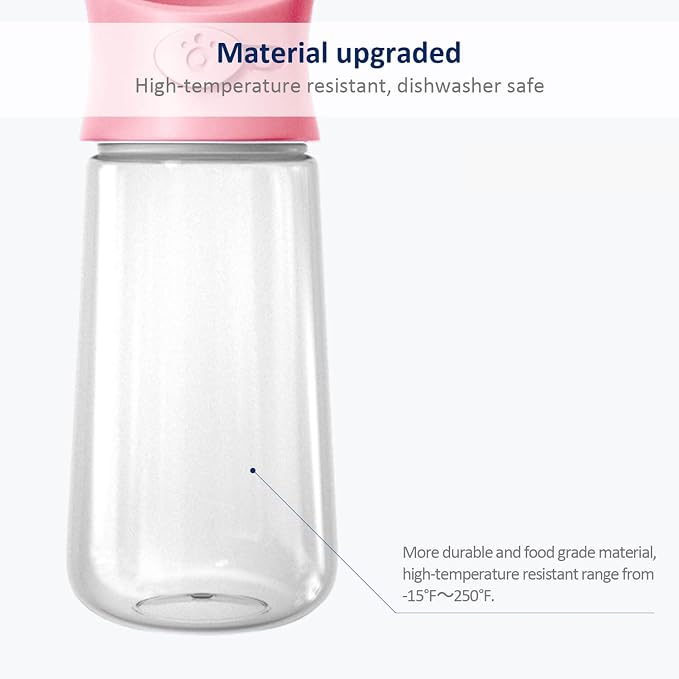 WePet Portable Dog Water Bottle, 19 OZ, Leak Proof Puppy Water Dispenser with Drinking Feeder for Pets Outdoor Walking, Hiking, Travel, Food Grade Plastic - Image 5