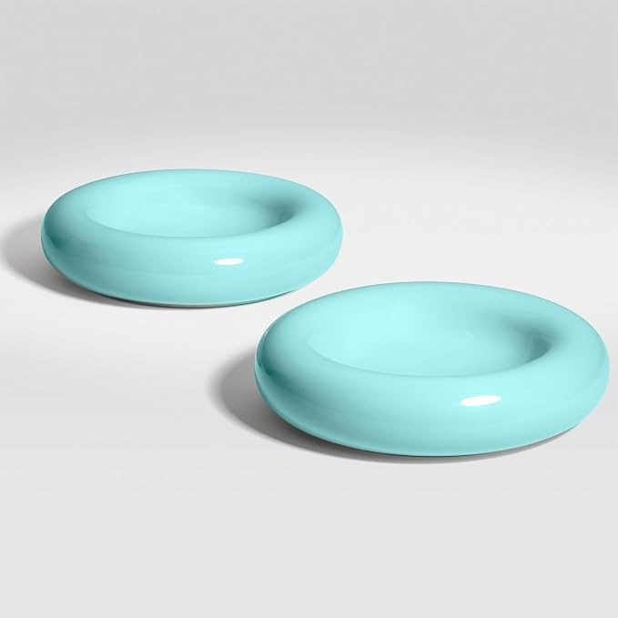 CatGuru Cat Food Bowl, Ceramic Bowls for Indoor Cats, No Spill Cat Feeding Bowl, Whisker Stress Free Kitten Bowls, Non Skin Pet Bowls for Food and Water (Torus - Set of Two, Aruba) - Image 5