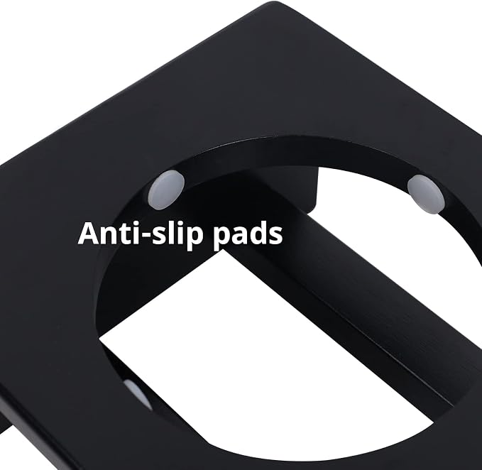 HTB Elevated Dog Bowl Stand with 2 Stainless Steel Bowls-4" H Small Black | Raised Dog Bowl Stand, 4"tall, 21 Oz Bowls, for Small Sized Dogs, Pet-safe, Solid Bamboo - Image 2