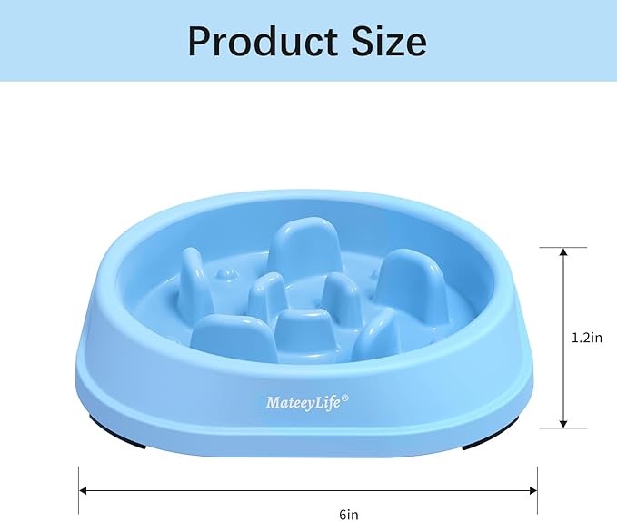 MateeyLife 2-Pack Slow Feeder Dog Bowls, 1 Cup, Dog Puzzle Feeder Bowl | Food-contact safe, dishwasher safe, non-slip base, maze design, for fast eaters, for dogs and cats, daily mealtimes - Image 3