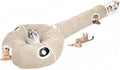 Ownpets 2-in-1 Cat Tunnel Large Lollipop Collapsible Cave Plush,12"D, Beige | Foldable Tunnel Bed, Fluffy Ball, Multi-Exit Maze, For Cats Kittens Puppies Rabbits, Soft Plush, Easy Store, Cozy Hiding Spot by Ownpets