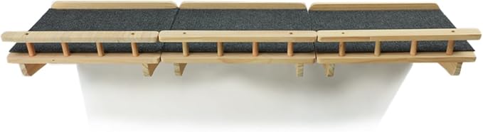 SHENGOCASE 47.2" x 11.8" Natural Solid Wood Wall Mounted Cat Shelves, Superhighway Walkway Balcony with Guardrail Wall Furniture, Steps Stairs, Perch - Image 3