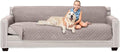 Sofa Shield® Couch Jumbo Sofa Slip Cover for Dogs with Strap, Light Taupe | Reversible Furniture Protector, Stain and Tear Resistant Cushion Cover, Machine Washable Slipcover for Pets, Cats 70 inch by SofaShield