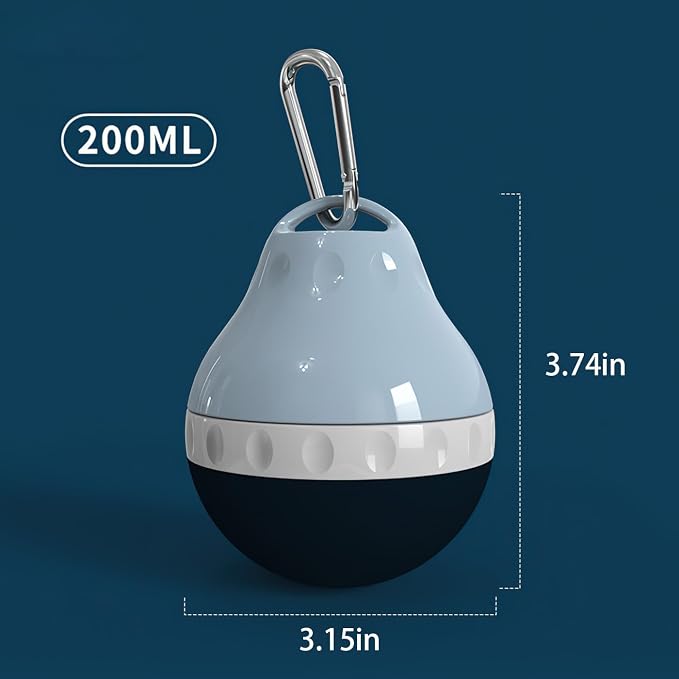Dog Travel Water Bottle Detachable Bowl Leak Proof Portable ，Silicone Bottle Body，Collapsible and Suitable for Small Pets for Outdoor Walking, Hiking, Travel (Blue, 200ml) - Image 6