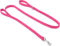 Waterproof Dog Leash with Double Handle, 6 FT Durable Odor-Proof Dog Leashes with Strong Aviation Aluminum Hooks Fits Small Medium or Large Dogs by KiddingPets