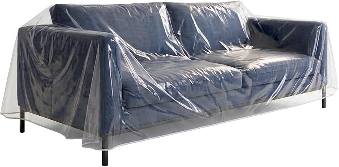 LAMINET Deluxe Heavy-Duty Crystal-Clear Furniture Protectors Protects Dust, Dirt, Spills, Pet Hair and Dander, Paws and Claws Sofa-36”RH x 18" FH x 84”W x 40" D, Loveseat Sofa | Designed for heavy-duty protection against dust, dirt, spills, pet hair, a... - Image 3
