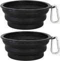 Kytely Large Collapsible Dog Bowls 2 Pack, 34oz Foldable Dog Travel Bowl | Portable Dog Water Food Bowl with Clasp, Pet Cat Feeding Cup Dish for Traveling, Walking, Parking by Kytely