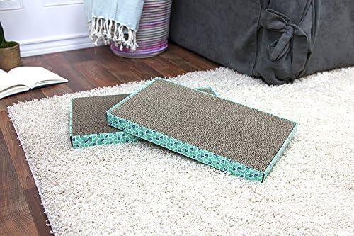 Kitty City XL Wide Corrugate Cat Scratchers 3 Pieces, Cat Scratching, Cat Scratch Pad, Door Clips, Furniture Protectors from Cat Scratching - Image 5