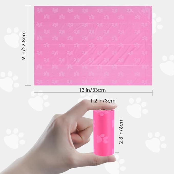 Poop Bags Rolls 256 Count - 9x13 Inches Pink Thickened Leakproof Lavender scent Poo Bags for Dogs, Eco-Friendly Pet Waste Bags for Walking,Travel,Home. - Image 7