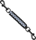 Dog Collar Safety Clip, Collar Companion, Handmade Backup Safety Strap, Double-Ended Clip Leash Connector, Suitable for Dog Harnesses, Prong, Pinch Collars (Black,Silver Gray, 1 Pack) by Unknown