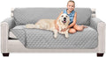 Sofa Shield® Couch Sofa Slip Cover for Dogs with Strap, Light Gray | Reversible Furniture Protector, Stain and Tear Resistant Cushion Cover, Machine Washable Slipcover for Pets, Cats 70 inch by SofaShield
