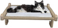 No Suction Cup Cat Window Perch, Adjustable 40lbs Heavy Duty Cat Hammock, Sturdy No-Drill Window Seat for Large Cats, Wood & Metal Frame Bed for Sills with Tracks by arborishthink