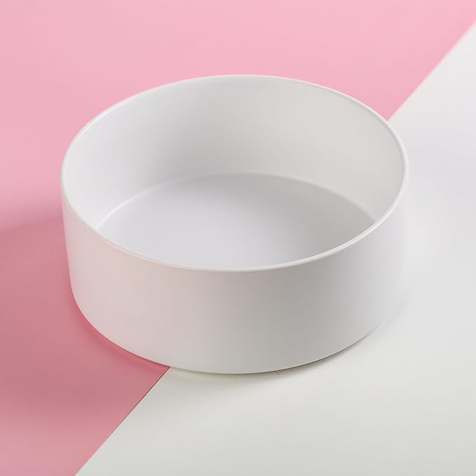 White Raised/Elevated Ceramic Dog Bowl for Medium Large Sized Breeds,Large Dog Food Water Bowl with Stand,8 in Non Slip Heavy Weighted 1800ml/ 7.6 Cups/60 OZ - Image 4