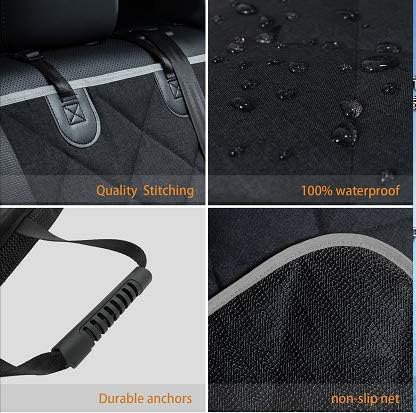 petalage Dog Car Seat Cover Waterproof 56” x 50“ for for Trucks Cars & SUVs Back Seat Heavy-Duty Nonslip Pet Car Seat Cover Protector - Image 4