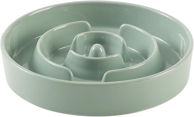 Havniva Dog Bowls Slow Feeder, Ceramic Slow Feeder Dog Bowls for Fast Eater | 1.6 Cups Dog Food Bowl Puzzle Feeder, Slow Feeding Bowls for Medium Breed, Non-Slip Base, Anti-Choking by Havniva