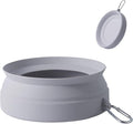 SLSON Spill Proof Dog Water Bowl for Cars,Collapsible No Splash Dog Travel Bowls Integrated Molding Portable Pet Bowl for Vehicle Road Trip Truck,RV,SUV,Boat Accessories (Cold Grey) by SLSON