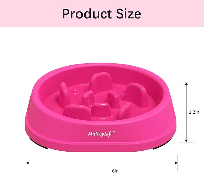 MateeyLife 1-Pack Slow Feeder Dog Bowls, 1 Cup, Dog Puzzle Feeder Bowl | Food-contact safe, dishwasher safe, non-slip base, maze design, for fast eaters, for dogs and cats, daily mealtimes - Image 3