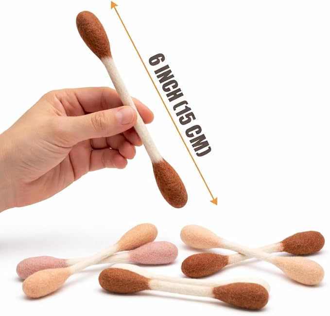 Glaciart One Swabs Cat Toys with Catnip - 6 Pk | Durable for Chew, Cute Cat Toys Interactive Kitty for Boredom, Exercise, & Play | Filled w/Organic Catnip for Anxiety & as Digestive Aid | Gift Idea - Image 2