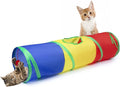 Sheldamy Cat Tunnel, 2-Way Cat Tunnels for Indoor Cats, Collapsible Cat Play Tunnel, Interactive Toy Maze Cat House with 1 Play Ball for Cats, Puppy, Kitty, Kitten, Rabbit (Rainbow)… by Sheldamy