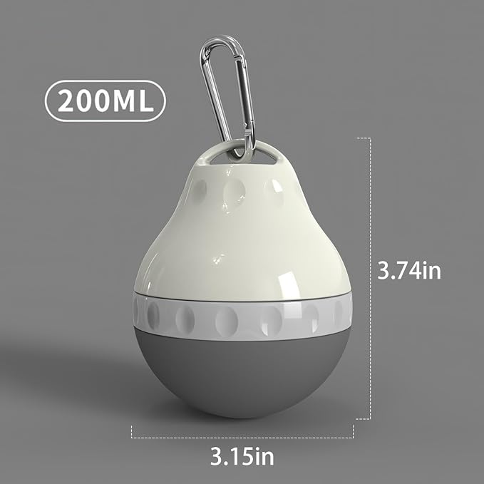 Dog Travel Water Bottle Detachable Bowl Leak Proof Portable ，Silicone Bottle Body，Collapsible and Suitable for Small Pets for Outdoor Walking, Hiking, Travel (Gray, 200ml) - Image 6