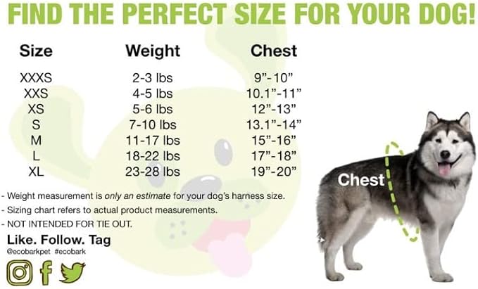 EcoBark Step in Dog Harness, Reflective Soft Ultra Padded Mesh Pet Vest | Eco Friendly Comfort, Secure Halter, No Pull Adjustable Design For XXS, XS, Small, & Medium Dogs, No Choke Harnesses - Image 6