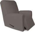PureFit Stretc Recliner Chair Covers Fleece Soft Couch Covers for Sofa | Taupe 4-Pieces Recliner Slipcover Pocket Couch Protector, Fleece Sofa Cover Washable with Non Slip Elastic Bottom by PureFit