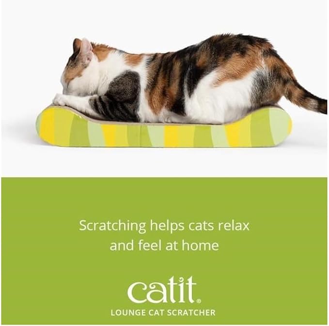 Catit Style Scratcher with Catnip - Jungle-Stripe Lounge - Image 4