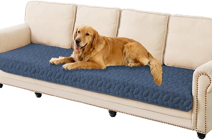 Ameritex Waterproof Pet Bed Cover Anti-Slip Dog Bed Blanket for Sofa and Furniture Waterproof New Pattern Design (Navyblue, 30x80 Inch (Pack of 1)) by Ameritex