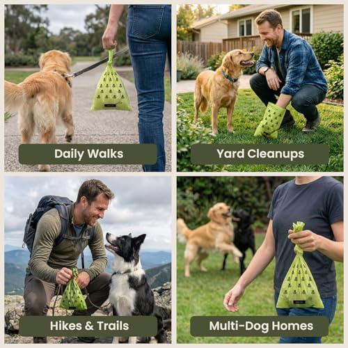 Pogi's Poop Bags – Large, Leak-Proof Dog Waste Bags for Yard or Home Use, Unscented (Single Roll, 500-Count) (Pack of 2) - Image 5