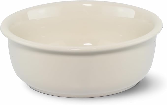 Ceramic Replacement Dog Bowls for Wordcam SS01 Model, 6.9"X2.6", Beige | Food and Water Bowl Set, for Small Medium Cats, Pet Feeding Dishes for Dogs 20-35lbs, Thicker Ceramic, Anti-Skid, 28Oz/800ML by Wordcam